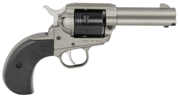 Ruger 2016 Wrangler  22 LR 6 Shot 3.75" Silver Cerakote Steel Barrel, Silver Cerakote Aluminum Frame, Black Cerakote Cylinder, Black Birdshead Grip, Exposed Hammer