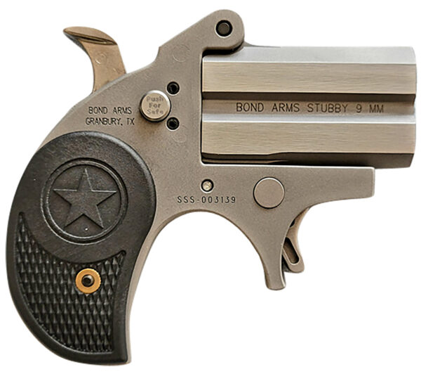 Bond Arms BASTB9mm Luger 2rd Shot 2.20" Matte Stainless Steel Frame,  Black Textured Polymer Grips